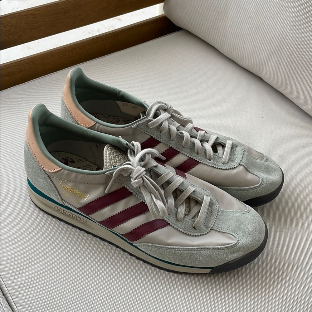 Adidas Gray and Red Sneakers Classic Style